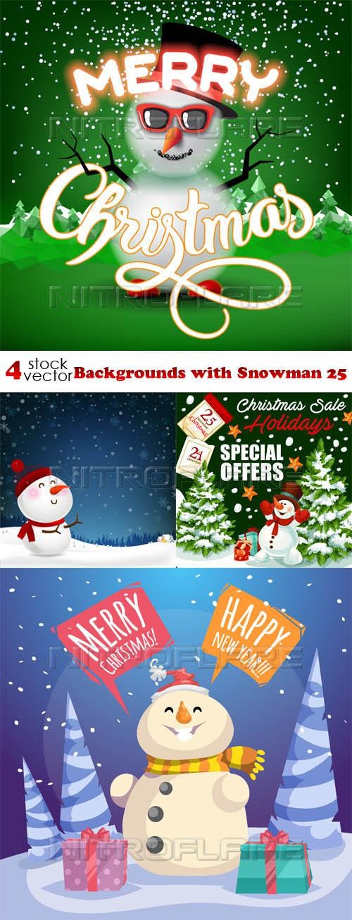 Backgrounds with Snowman 25 ((aitff (8 files)