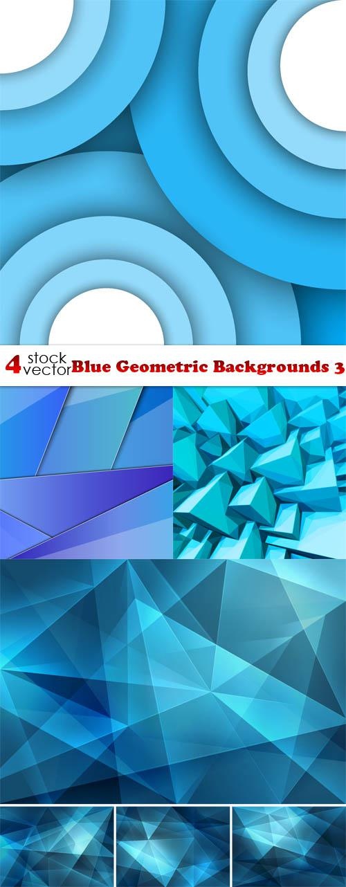 Blue Geometric Backgrounds 3 ((aitff (9 files)