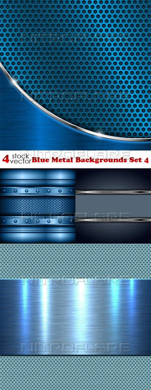 Blue Metal Backgrounds Set 4 ((aitff (8 files)