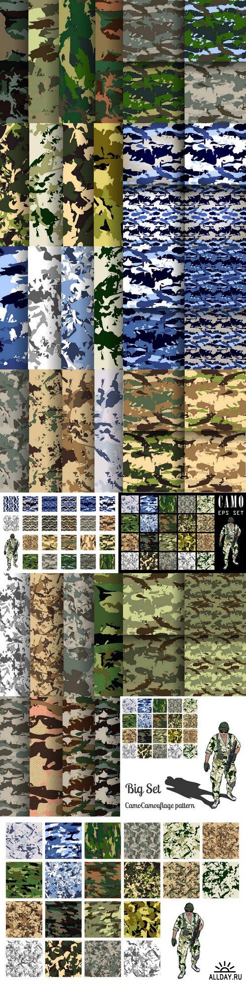 Camuflage backgrounds ((eps (16 files)
