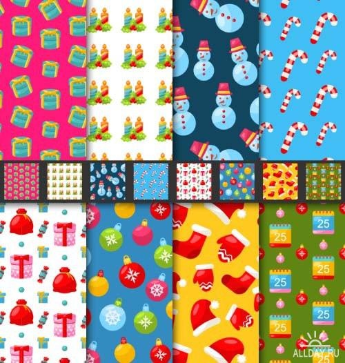 Christmas patterns 1 ((eps (7 files)