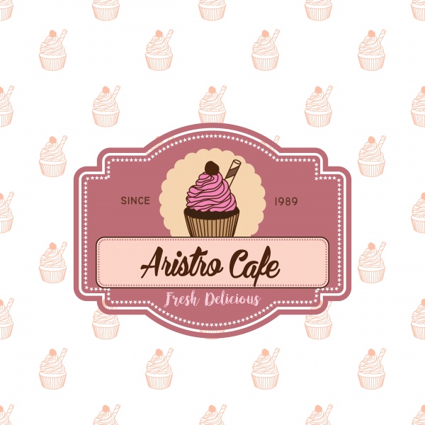 Cupcake vector label and logo illustration ((eps (50 files)