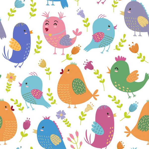 Cute Birdies patterns and clipart ((eps ((ai ((png (25 files)