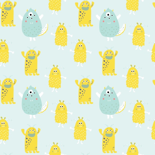 Cute Monsters Patterns ((eps ((ai (56 files)