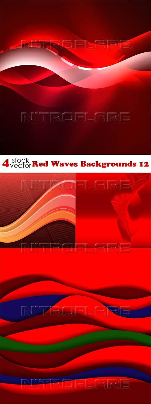 Red Waves Backgrounds 12 ((aitff (9 files)