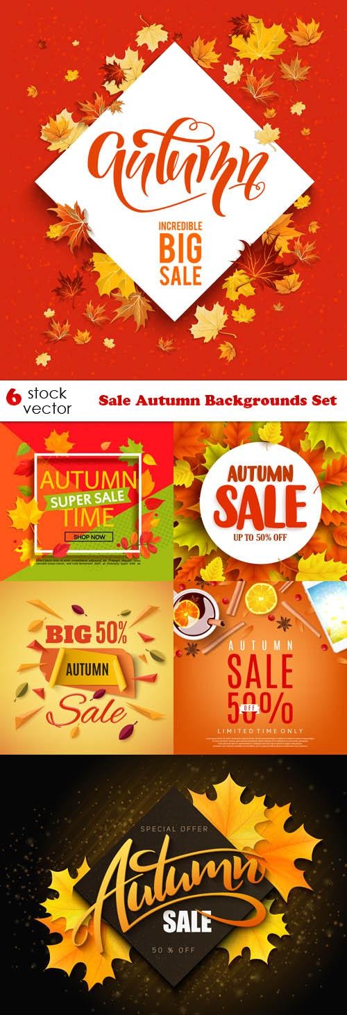 Sale Autumn Backgrounds Set ((eps (13 files)
