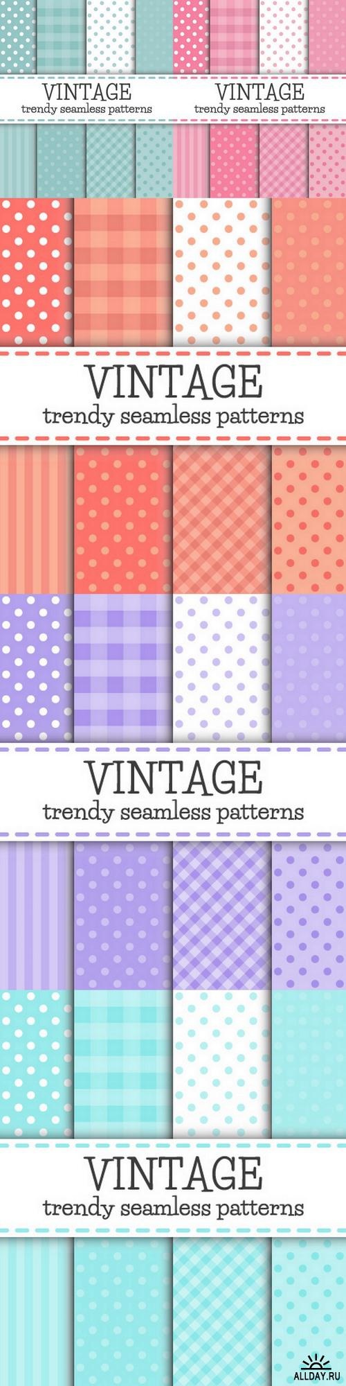 Set of Polka dot and Trendy patterns ((eps (6 files)