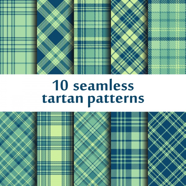 Set of vector seamless tartan patterns ((eps (20 files)