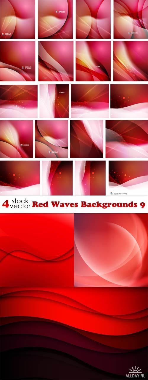 Red Waves Backgrounds 9 ((aitff (9 files)