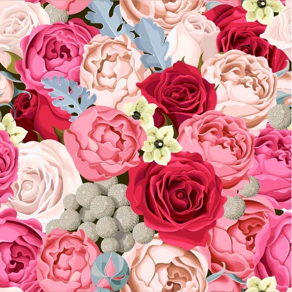 Vector Flowers Backgrounds.   15 ((ai (50 files)
