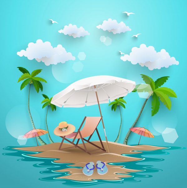   . Summer backgrounds in vector ((eps (17 files)