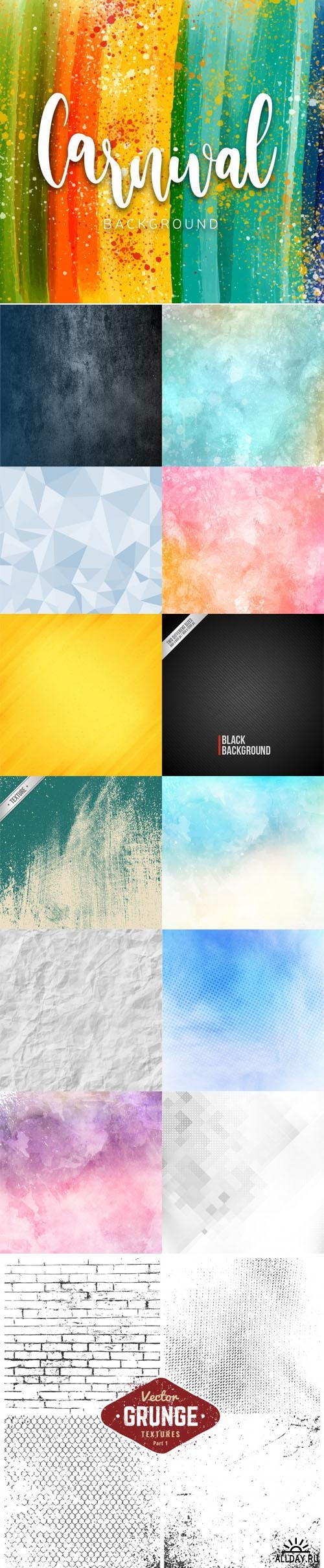 14 Textures Backgrounds Vector ((eps ((ai - 2 (7 files)