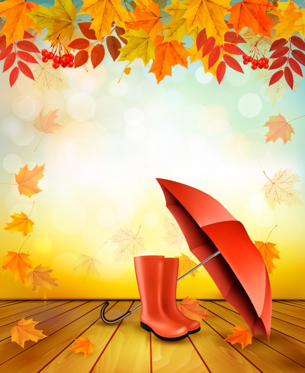 Autumn vector background with fruit and leaves, autumn sale banners ((eps (12 files)