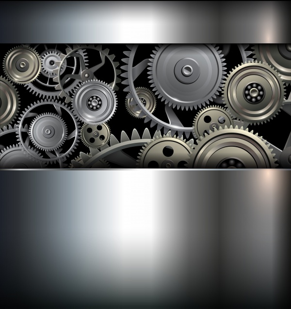 Gears background, teamwork and precision concept ((eps (32 files)