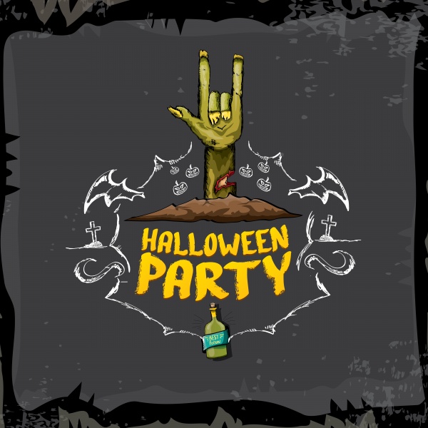Halloween vector rock n roll zombie background ((eps - 2 (38 files)