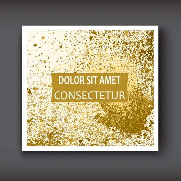 Trendy vector with gold paint splash template for flyer ((eps - 2 (16 files)