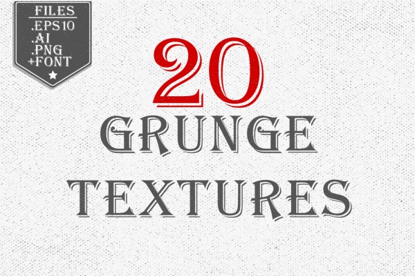 20 Grunge Textures Bundle ((eps ((ai (38 files)