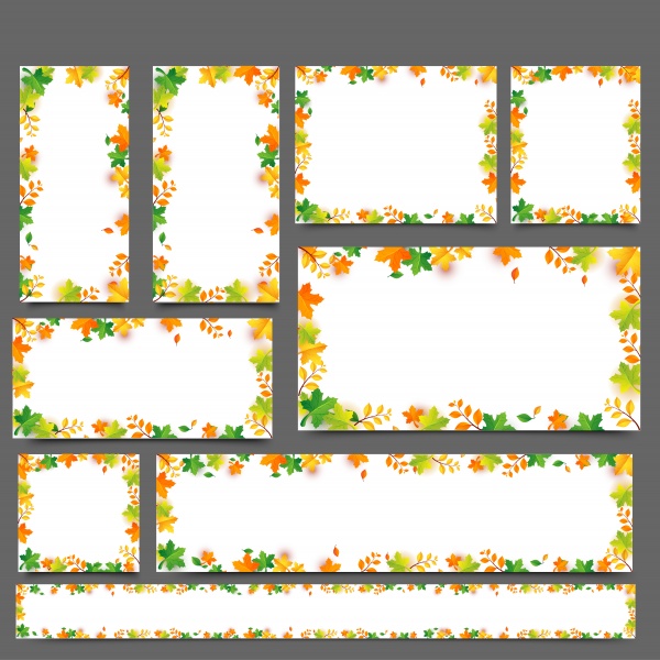    . Autumn banners in vector ((eps (10 files)