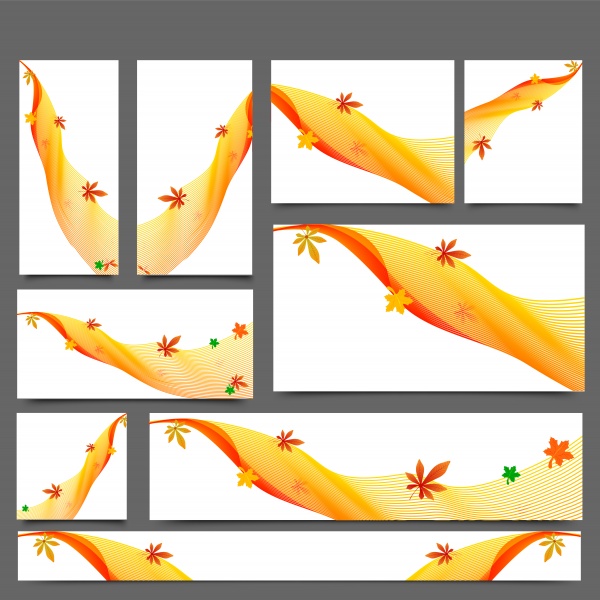    . Autumn banners in vector ((eps - 3 (6 files)