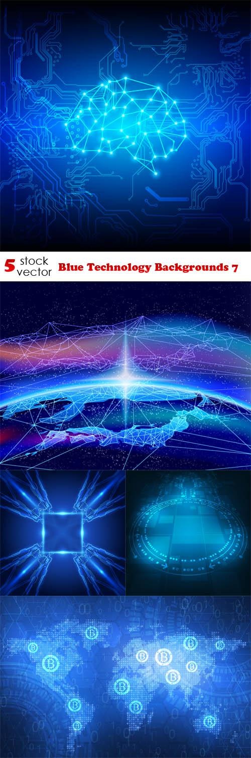 Blue Technology Backgrounds 7 ((aitff (7 files)
