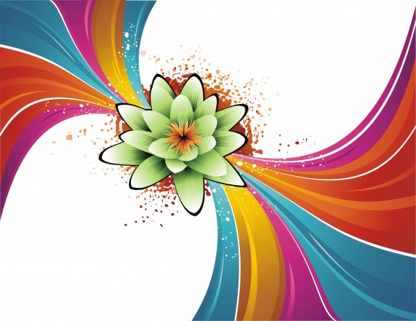 Background is a flower vector image (50 files)