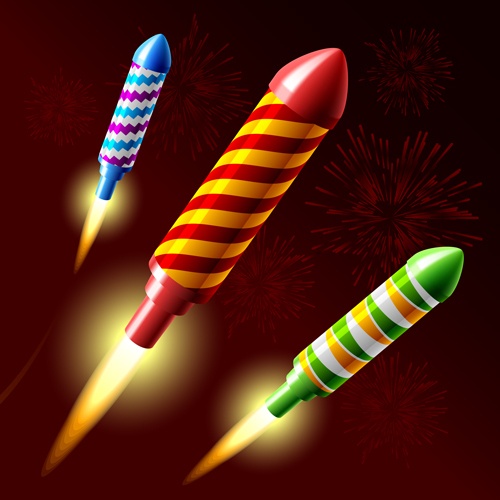 Background picture fireworks firecracker rocket ((eps (24 files)