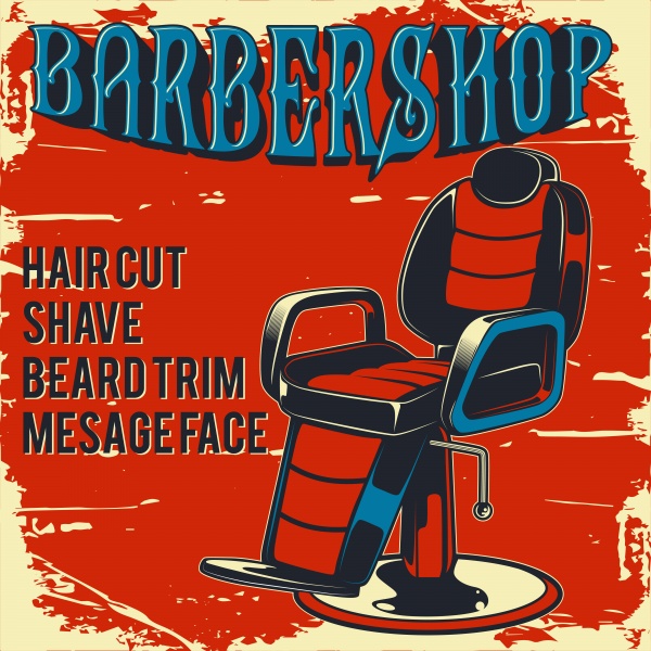 Barbershop poster vector illustration ((eps (28 files)
