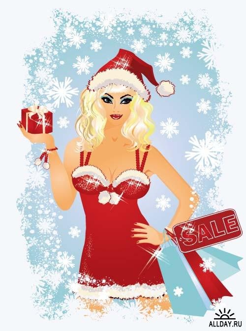 Christmas sale background ((eps (12 files)