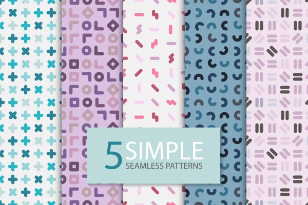 Color seamless patterns. Fashion 80s ((eps ((png ((ai (29 files)