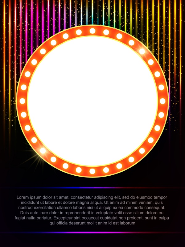 Design vector poster template for presentation, concert, show, retro banner ((eps (24 files)