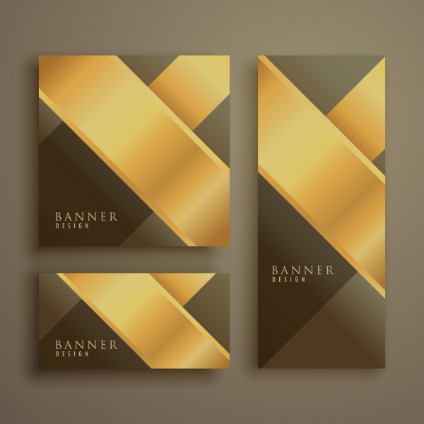 Elegant vector premium golden banner cards invitation set ((eps (18 files)