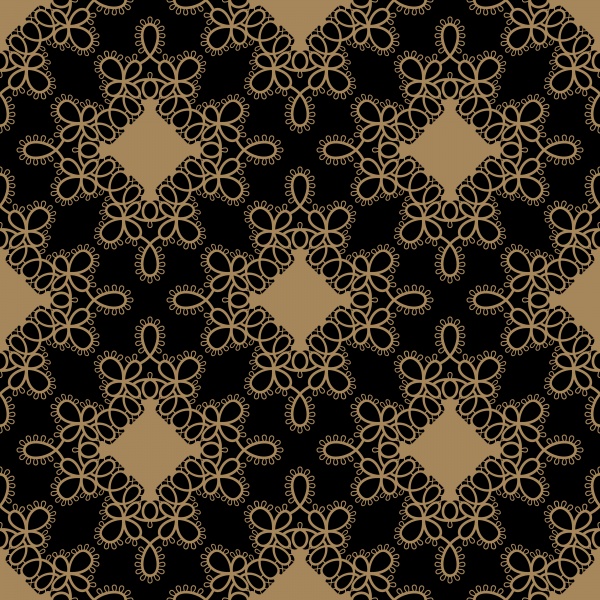 Elegant vector seamless lace pattern, gold floral seamless pattern in traditional russian style ((eps (18 files)