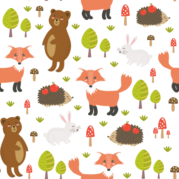 Forest Friends patterns and cards ((ai ((eps (33 files)