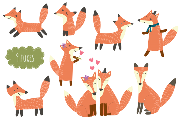 Fox Tales patterns ((eps ((ai ((png (71 files)