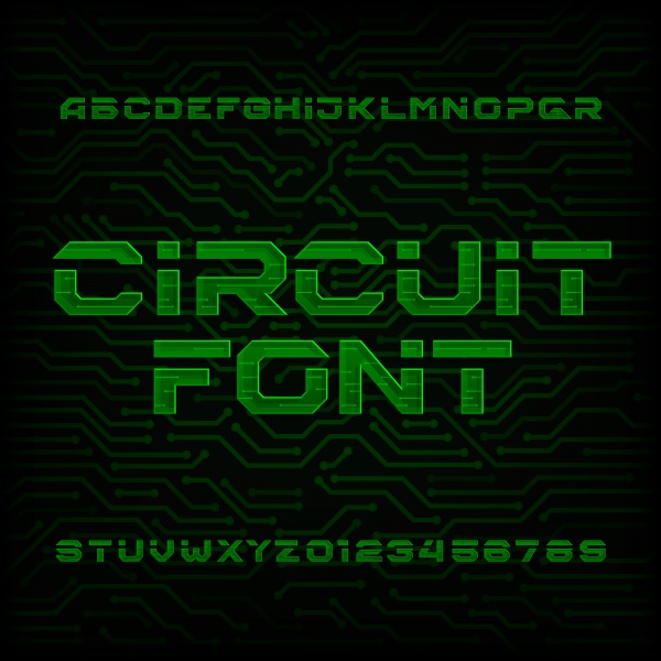 Futuristic alphabet vector font ((eps (50 files)