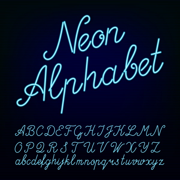 Futuristic alphabet vector font ((eps (50 files)