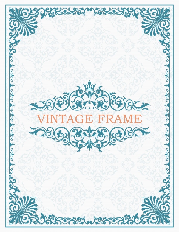 Gold decorative vector vintage frame, monogram, luxurious template ((eps (20 files)