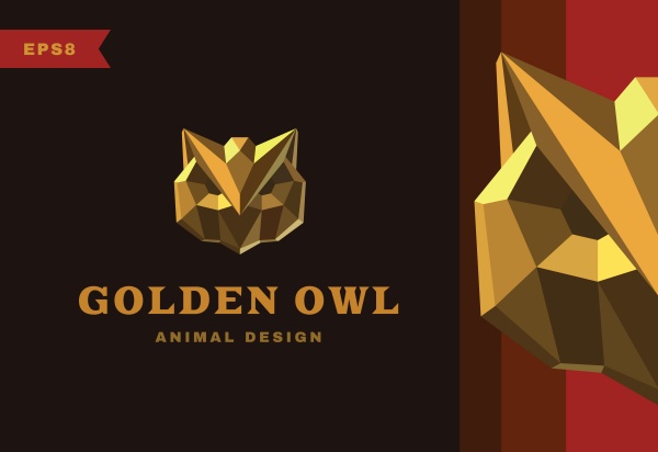 Golden Logo Polygon ((eps (20 files)