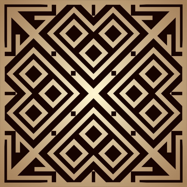 Golden vector art deco ornamental background template design ((eps (38 files)