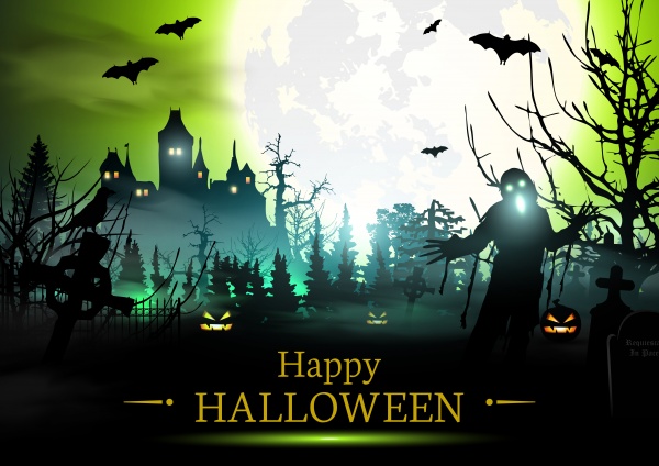Halloween Background 3 ((eps (28 files)
