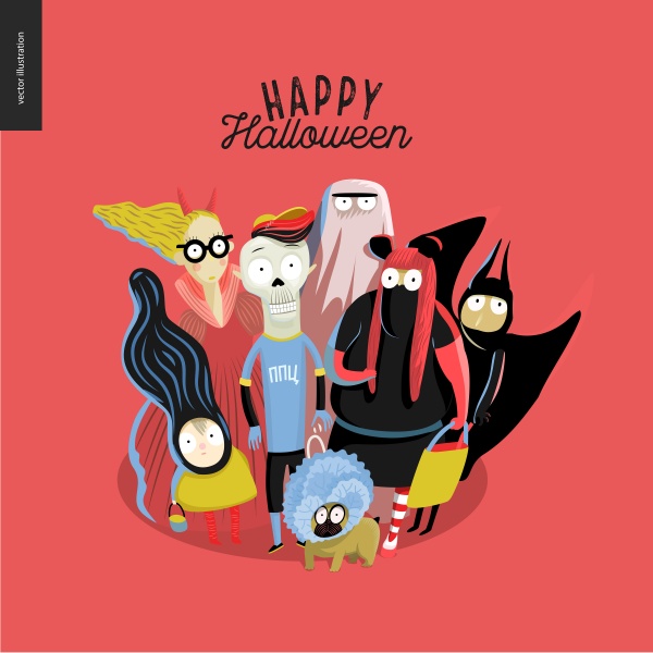 Halloween greeting card with lettering ((eps (50 files)