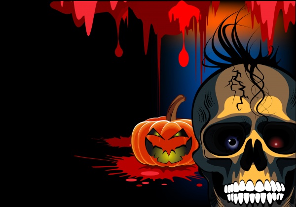 Halloween party, monster, skull, bat, party, pumpkin ((eps (16 files)
