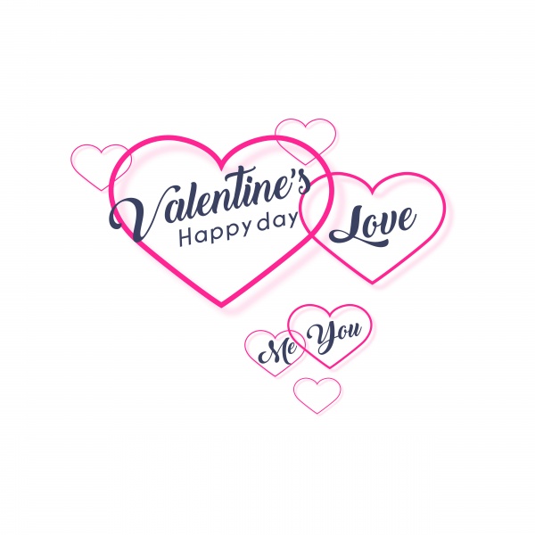 Happy Valentine day vector heart silhouette ((eps (16 files)