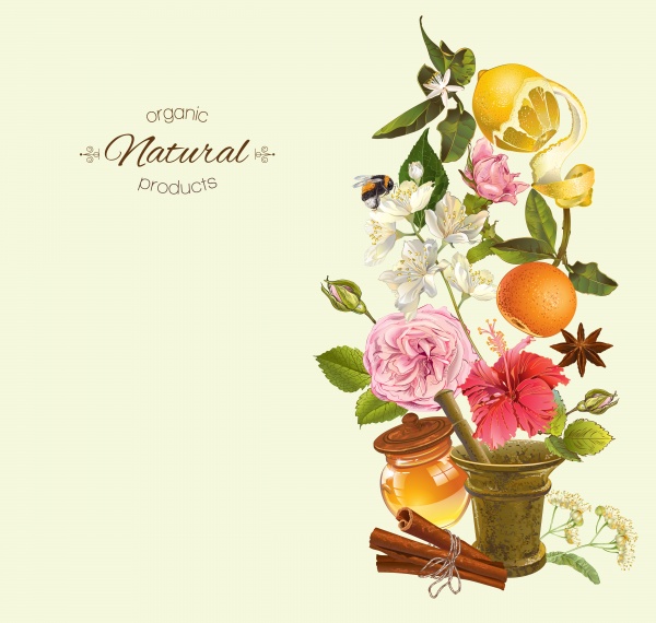 Herbal tea with lemon ((eps (26 files)