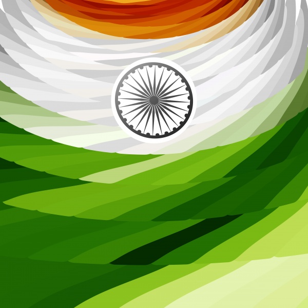 Indian flag wave ((eps (40 files)