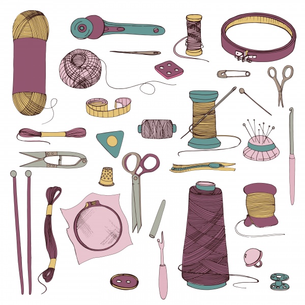Knitting and sewing accessories ((eps (15 files)