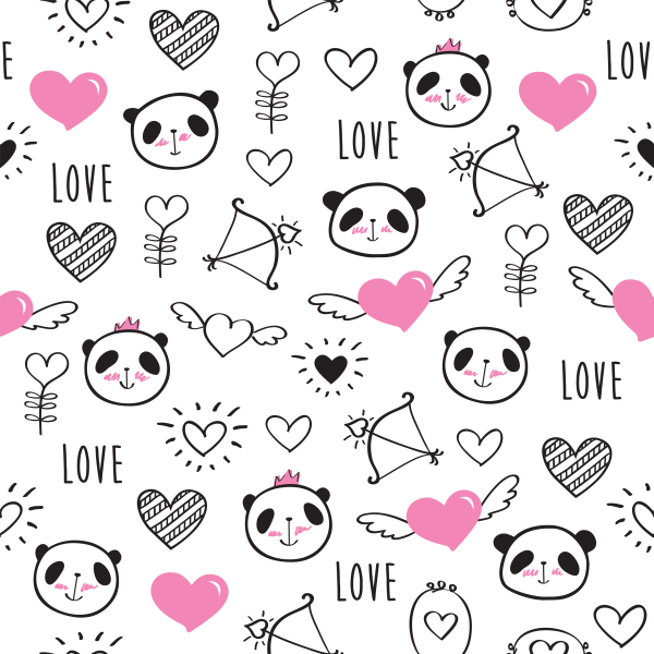 Little cute pandas ((png ((eps (66 files)