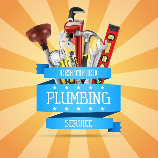 Plumbing services vector illustrations ((eps (38 files)