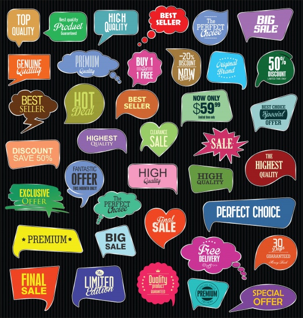 Sale stickers and vector tags collection ((eps (21 files)