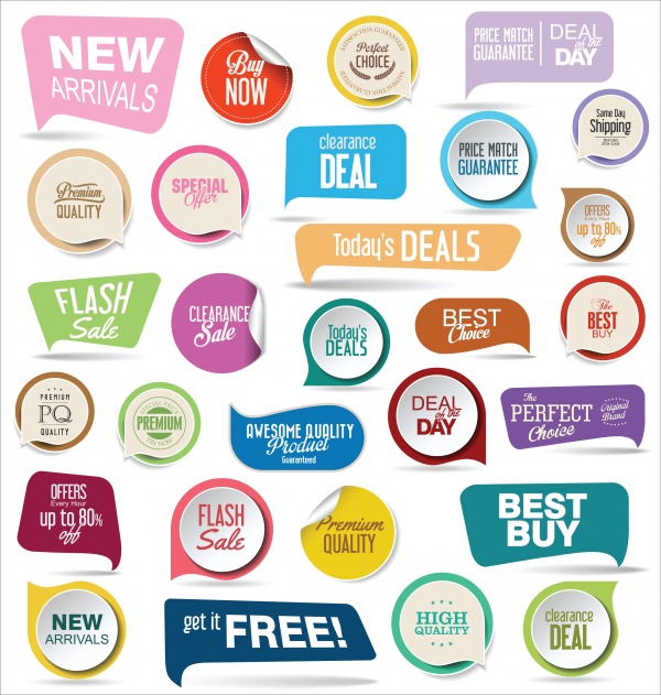 Sale stickers and vector tags collection ((eps (21 files)